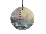 Thomas Kinkade (San Francisco, Golden Gate Bridge) Starfire Prints™ Hanging Glass Decoration