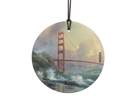 Thomas Kinkade (San Francisco, Golden Gate Bridge) Starfire Prints™ Hanging Glass Decoration