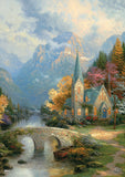 Thomas Kinkade (The Mountain Chapel) MightyPrint™ Wall Art