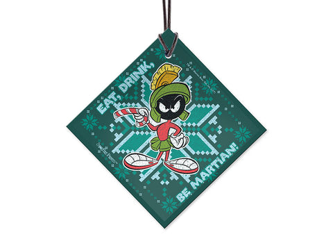 Looney Tunes (Marvin The Martian Pattern) Starfire Prints™ Hanging Glass Decoration