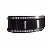 BTiff Brighter than Diamond Anodized Titanium 3 Pave Bangle Bracelets Triple Stack