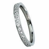 BTiff Brighter than Diamond Stacking Eternity Ring Black Gold Silver Rose Gold