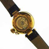 Ladies Croton Swiss Automatic 25 Jewel Diamond Markers Skeleton Sapphire Crystal