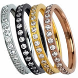 BTiff Brighter than Diamond Stacking Eternity Ring Black Gold Silver Rose Gold