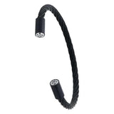 BTiff Signity Star End Brighter than Diamond Stainless Steel Cuff Bangle Bracelet