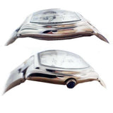 Preowned Gino Franco Mens 937CH Cushion Shaped Stainless Steel Bracelet Watch