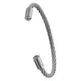 BTiff Signity Star End Brighter than Diamond Stainless Steel Cuff Bangle Bracelet