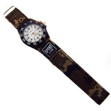 Geneva Sport Line Camouflage Ladies Watch Tan Grn Velcro Quartz Water Resistant