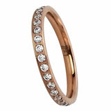 BTiff Brighter than Diamond Stacking Eternity Ring Black Gold Silver Rose Gold