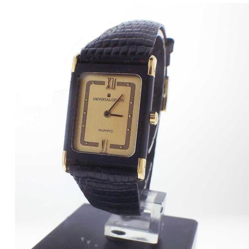 Universal Geneve Vintage 18K Gold Plate Stainless Steel Ladies Watch Excellent