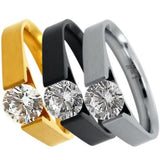 BTiff Brighter than Diamond .75Ct Round Tension Set Solitaire Engagement Ring Sizes 4-10