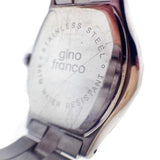 Preowned Gino Franco Mens 937CH Cushion Shaped Stainless Steel Bracelet Watch