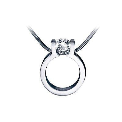 Diamond Tension Set Solitaire Ring Pendant