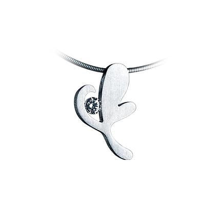 BTiff Signity Star Brighter than Diamond Tension Set Stain Steel Cactus Pendant