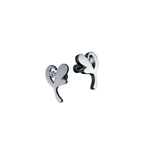 B.Tiff Cactus Earrings Stainless Steel Tension Set Stone