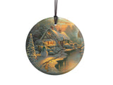 Thomas Kinkade (Christmas Evening) StarFire Prints™ Hanging Glass
