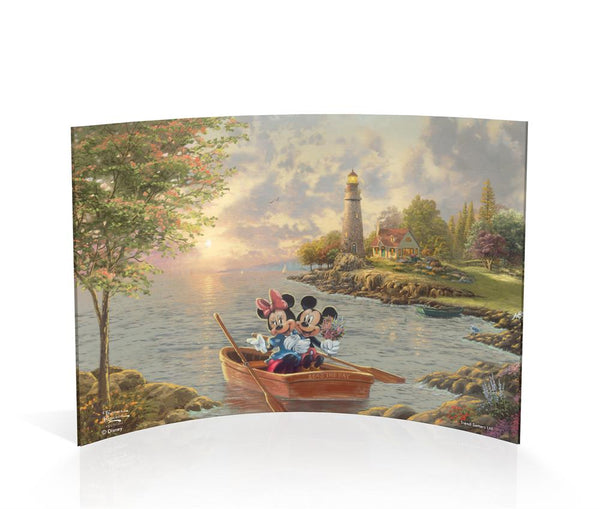 Disney (Mickey and Minnie Lighthouse Cove) Curved Acrylic Print