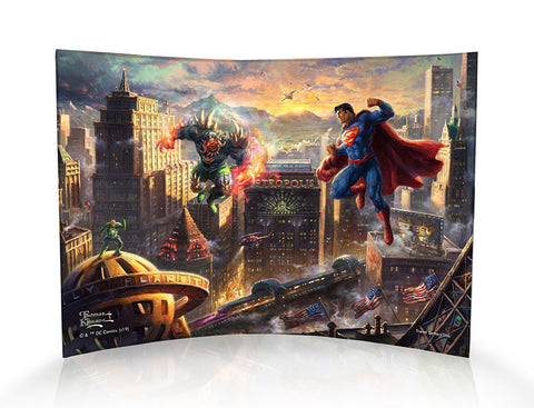 DC Comics (Superman – Man of Steel) Curved Acrylic Print – Thomas Kinkade Studios