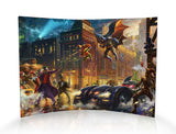 DC Comics (The Dark Knight Saves Gotham City) Curved Acrylic Print – Thomas Kinkade Studios