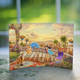 Disney (Jasmine Dancing in the Desert Sunset) Curved Acrylic Print