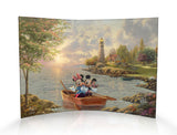 Disney (Mickey and Minnie Lighthouse Cove) Curved Acrylic Print