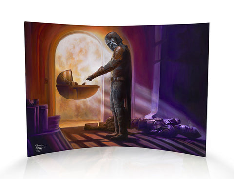 Star Wars (The Mandalorian™ – Turning Point By Monte Moore) Curved Acrylic Print