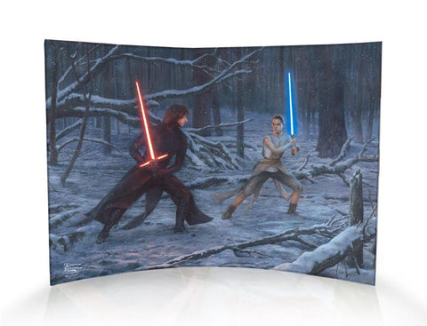 Star Wars (The Duel Rey vs. Ren) Curved Acrylic Print