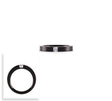B.Tiff .12 ct Princess Cut Black Anodized Stainless Steel Solitaire Ring