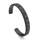 B.Tiff Simplicity Matte Box Cut Adjustable Bangle Cuff Gun Metal, Gold, Steel, Med, Large, Xlg