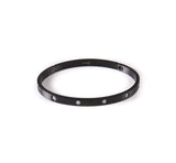 B.Tiff 8 Stone Stainless Steel Star Bangle Bracelet Gold Black Steel Rose Gold Blue SM Med Lg