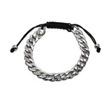 B.Tiff Cuban Link Adjustable Bracelet Silver, Gold and Black