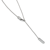 B.Tiff Rolo Thin Adjustable Chain Necklace with Paperclip Links Stainless Steel, Gold