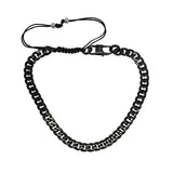 B.Tiff Cuban Link Adjustable Choker Silver, Gold and Black