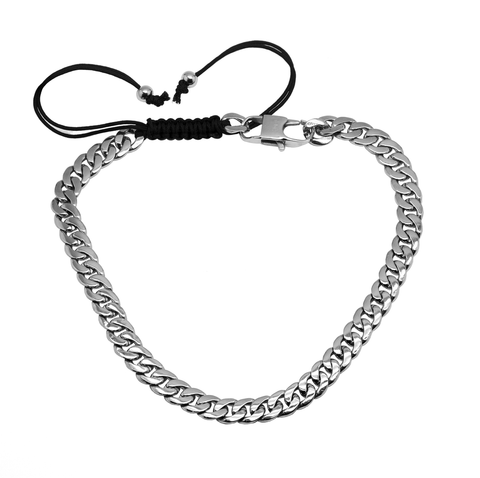 B.Tiff Cuban Link Adjustable Choker Silver, Gold and Black