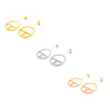 B.Tiff Logo T Bar Stainless Steel Earrings Black Gold Silver Rose Gold