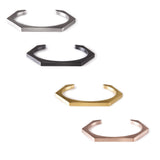 B.Tiff Edge Hexagon Bangle Bracelet Surgical Stainless Steel Sizes Small Medium Large