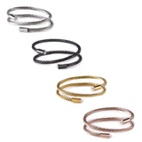 B.Tiff Double Wrapped Cable Bracelet Silver, Black, Gold, Rose Gold