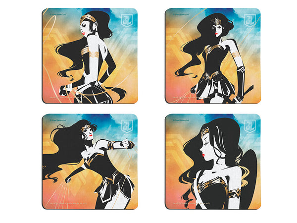 Justice League (Wonder Woman) Hardboard Coaster Set