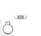 B.Tiff Round Stainless Steel Solitaire Engagement Ring Tension Set 1 Ct sizes 4-9