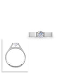BTiff Brighter than Diamond .75Ct Round Tension Set Solitaire Engagement Ring Sizes 4-10