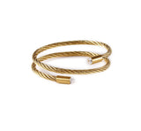 B.Tiff Double Wrapped Cable Bracelet Silver, Black, Gold, Rose Gold