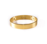 BTiff Simplicity Wide Matte Finished Bangle Bracelet Gold, Black, Steel, Small, Med, Large