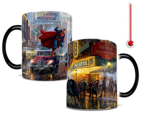 DC Comics (Batman, Superman & Wonder Woman) Morphing Mugs® Heat-Sensitive Mug – Thomas Kinkade Studios Art