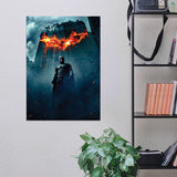 The Dark Night Trilogy (Burning Bat) MightyPrint™ Wall Art