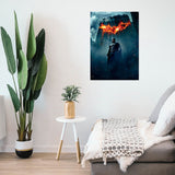 The Dark Night Trilogy (Burning Bat) MightyPrint™ Wall Art