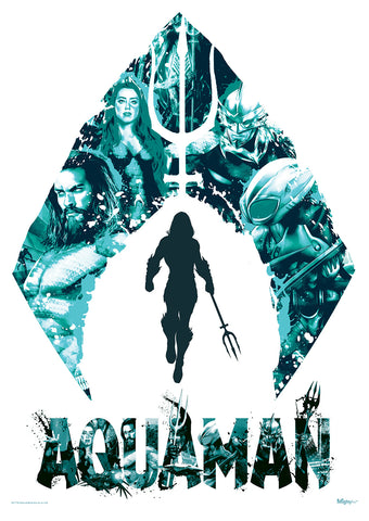 Aquaman (Collage) MightyPrint™ Wall Art