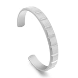 B.Tiff Simplicity Matte Box Cut Adjustable Bangle Cuff Gun Metal, Gold, Steel, Med, Large, Xlg