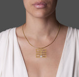 B.Tiff Feliĉo Gold Plated Stainless Steel Pendant Necklace Silver Gold