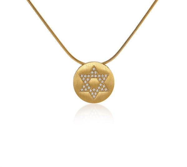 B.Tiff Star of David Pendant Gold, Stainless Steel