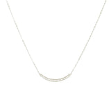 B.Tiff Mini "Smile" Adjustable Pendant Stainless Steel Necklace